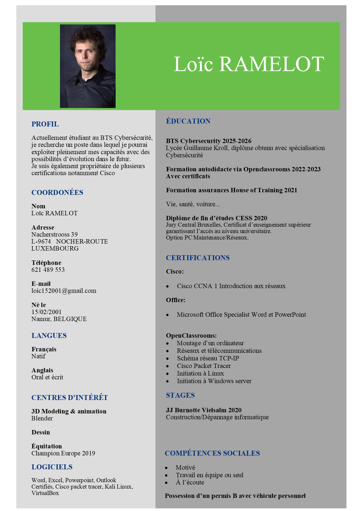 CV en Français