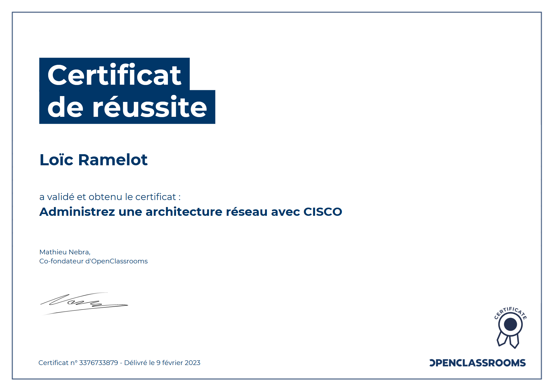 Certificat 1