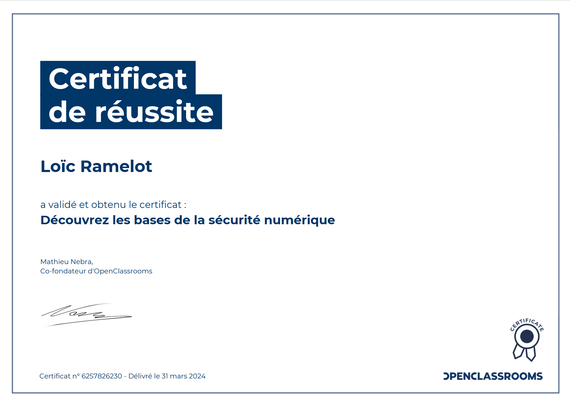 Certificat 5