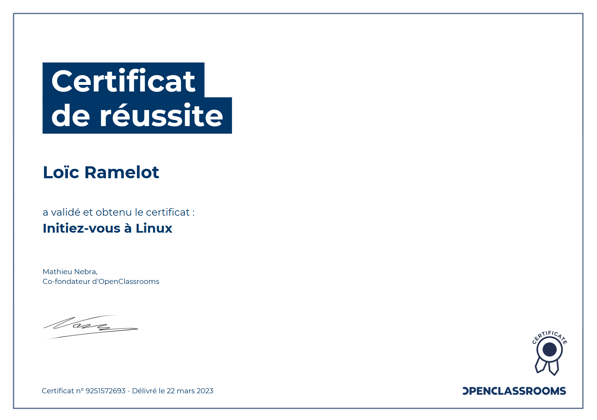 Certificat 8